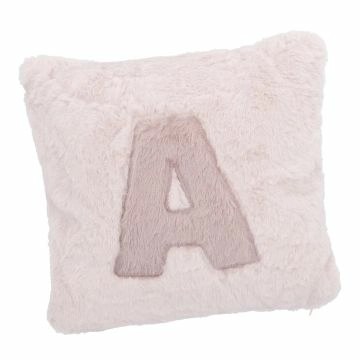 Kissen Buchstabe, A/rosa, 30 x 30 cm