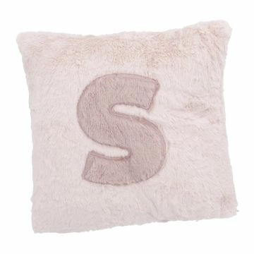 Kissen Buchstabe, S/rosa, 30 x 30 cm