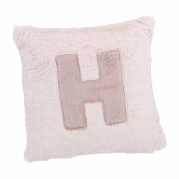 Kissen Buchstabe, H/rosa, 30 x 30 cm