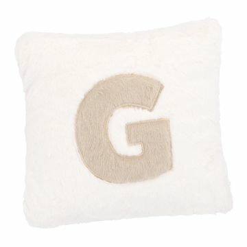 Kissen Buchstabe, G/creme, 30 x 30 cm