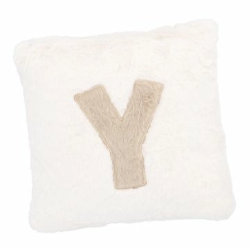 Kissen Buchstabe, Y/creme, 30 x 30 cm