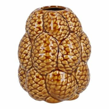 Vase Zapfen, braun, 13 cm