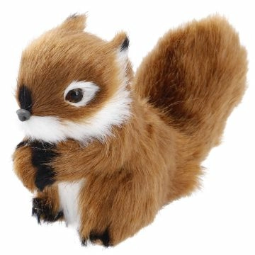 Waldtier Kunstfell, Eichhörnchen/dunkelbraun, 10 cm