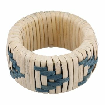 Serviettering Natur, blau, 5.5 cm
