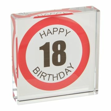 Deko-Würfel Geburtstag, 18, 7.8 cm