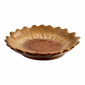 Deko-Schale Blume, greige, 15 cm