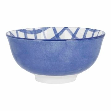 Schale Bali, Karo/blau, tief, 11.5 cm