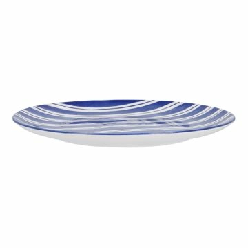 Teller Bali, Streifen/blau, 27 cm
