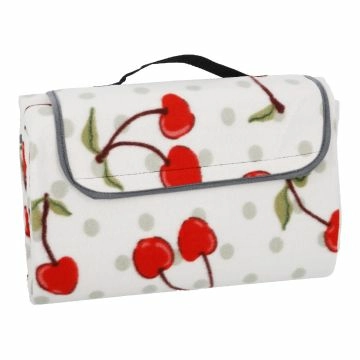 Picknickdecke Fleece, Kirsche, 135 x 170 cm