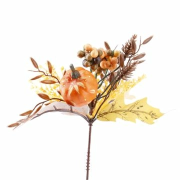 Deko-Stecker Ernte, Kürbis, orange/braun