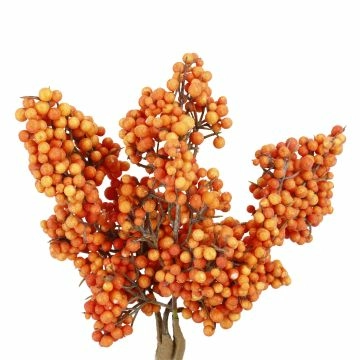 Deko-Stecker Minibeeren, orange, 19 cm