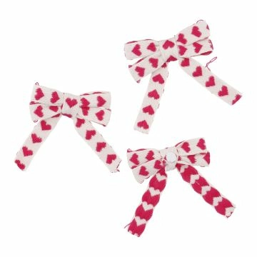 3er Set Schleifen-Sticker, pink