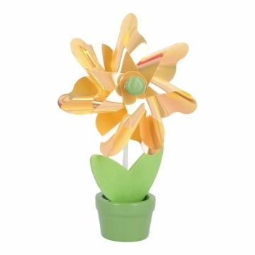 Mini-Windmühle im Topf, irisierend/orange, 15 cm
