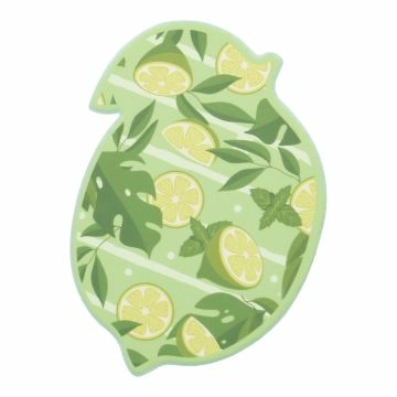 Untersetzer Frucht, Limette/matt, 13.2 x 9.2 cm