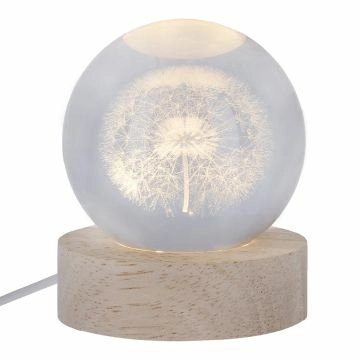 LED-Kugel Motiv, Pusteblume, 6 x 7 cm