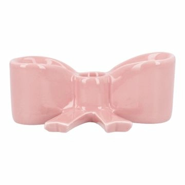Kerzenständer Schleife, rosa, 15 cm