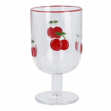 Trinkglas mit Stiel, Frucht/Kirschen/rot, 360 ml