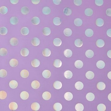 Geschenkpapier Neon/Punkte, flieder/silber, 2 m