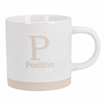 Becher Buchstabe/Feeling, Positive, 380 ml