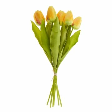 Strauß Tulpe, 6 Blüten, gelb, 40 cm