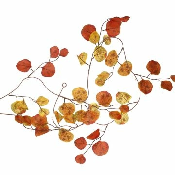 Girlande Eucalyptus, orange/gelb, 150 cm