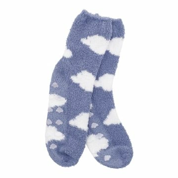 Kuschelsocken Anti-Rutsch, Wolke/blau