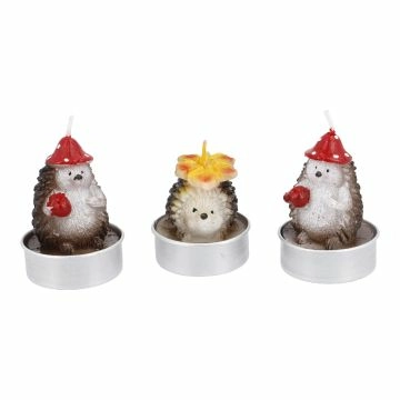 3er Set Teelichter Igel