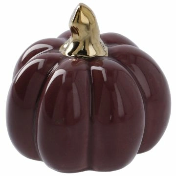 Deko-Kürbis Glanz, modern, lila/gold, 7 cm