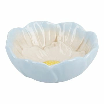Schale Blüten, Antik/blau, 9.5 cm