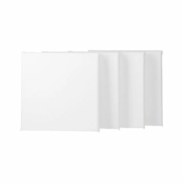 4er Set Leinwand, 15 x 15 cm