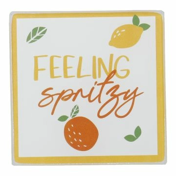 Untersetzer Frucht, eckig/Feeling Spritzy/orange, 10 cm