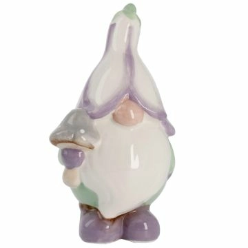 Wichtel mit Blütenmütze, lila, 14 cm