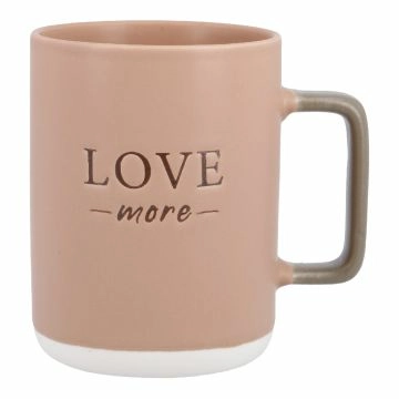 Becher mit Spruch, rosa/konisch, 400 ml
