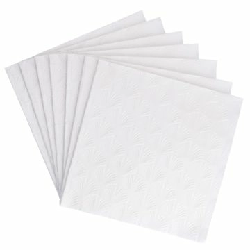 Serviette Artdeco, Prägung, weiß, 16 Stück