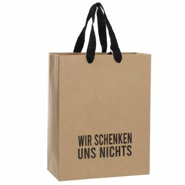 Geschenktüte Kraft, Wir schenken uns nichts, 22 x 28 cm