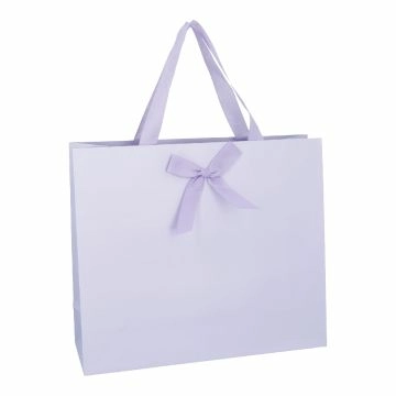 Geschenktüte Uni mit Schleife, flieder, 36 x 31 cm