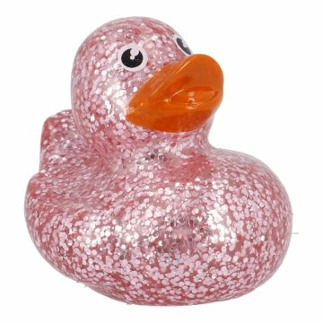 Ente Mini mit Glitter, pink, 6 x 5 cm