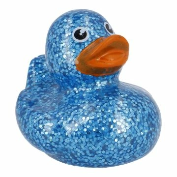 Ente Mini mit Glitter, blau, 6 x 5 cm