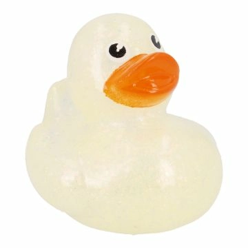 Ente Mini mit Glitter, transparent, 6 x 5 cm