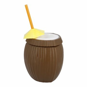 Becher mit Strohhalm, Kokosnuss, 850 ml
