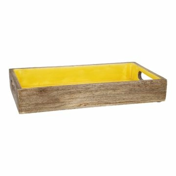 Deko-Tablett Mango, farbig/gelb, 35 x 19.5 cm