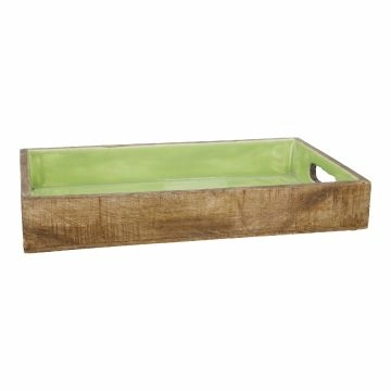 Deko-Tablett Mango, farbig/grün, 41.5 x 24.5 cm