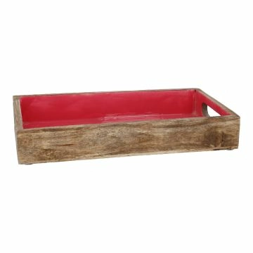 Deko-Tablett Mango, farbig/pink, 35 x 19.5 cm