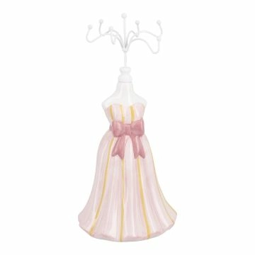Schmuckständer Puppe, Schleife/rosa, 24 cm