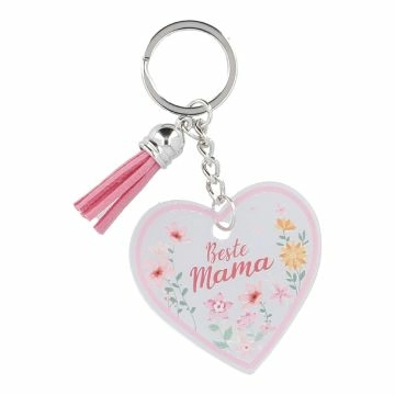Schlüsselanhänger Herz, Beste Mama