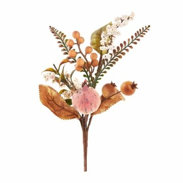 Zweig Herbst/Edel, Granat/Beeren/hellbraun, 28 cm