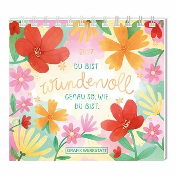 Mini-Tischkalender 2027, Du bist wundervoll