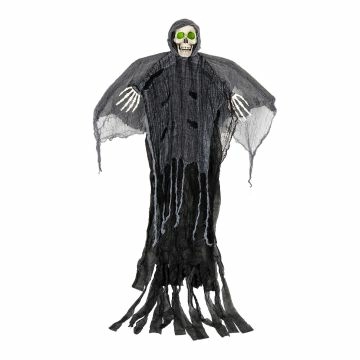 Skelett mit Sound, schwarz, 180 cm
