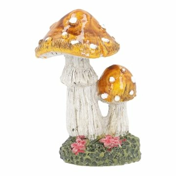 Mini-Pilz Punkte, orange/spitz, 7 cm