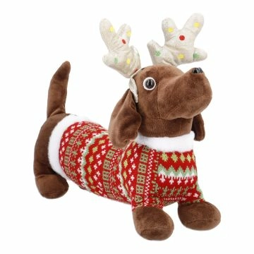 Dackel, tanzend, Xmas/Pulli, 45 cm